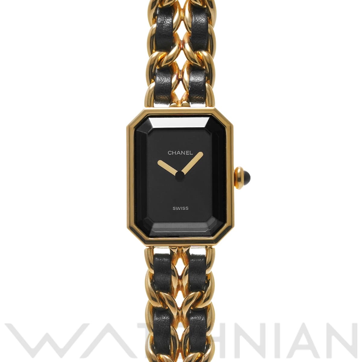 シャネル プルミエール M H0001 ブラック レディース 時計 【中古】【wristwatch】