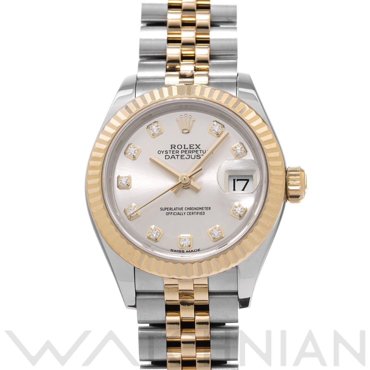 ロレックス レディ デイトジャスト 28 279173G シルバー/ダイヤモンド レディース 時計 【中古】【wristwatch】