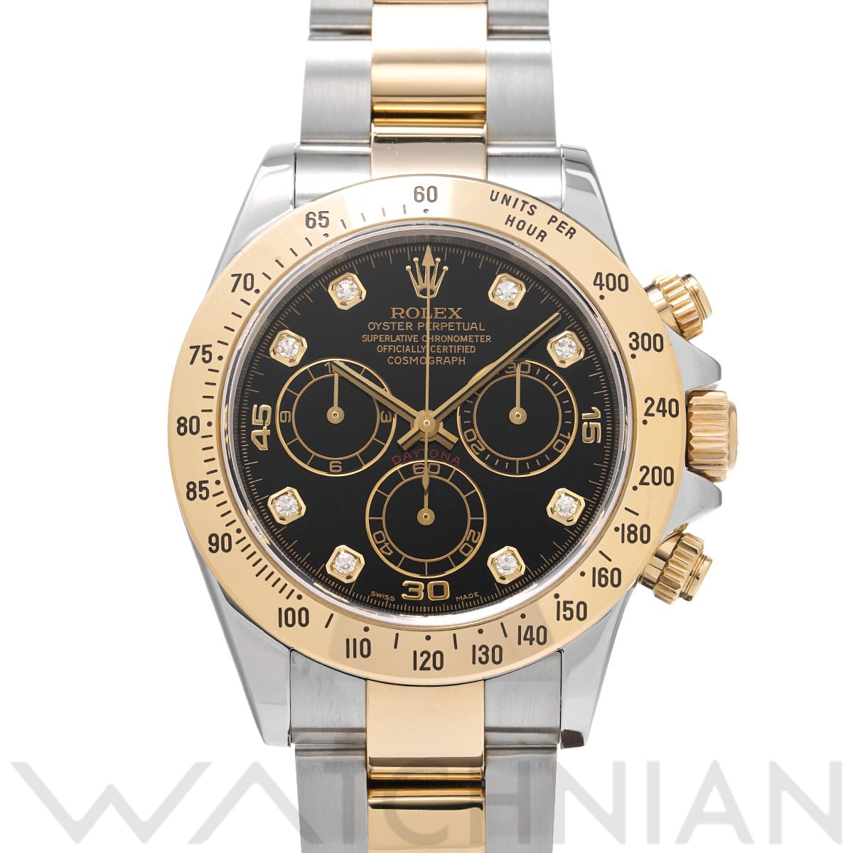 ロレックス コスモグラフ デイトナ 116523G ブラック/ダイヤモンド メンズ 時計 【中古】【wristwatch】