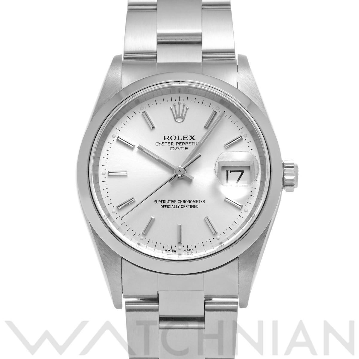 ロレックス オイスターパーペチュアル デイト 15200 シルバー メンズ 時計 【中古】【wristwatch】