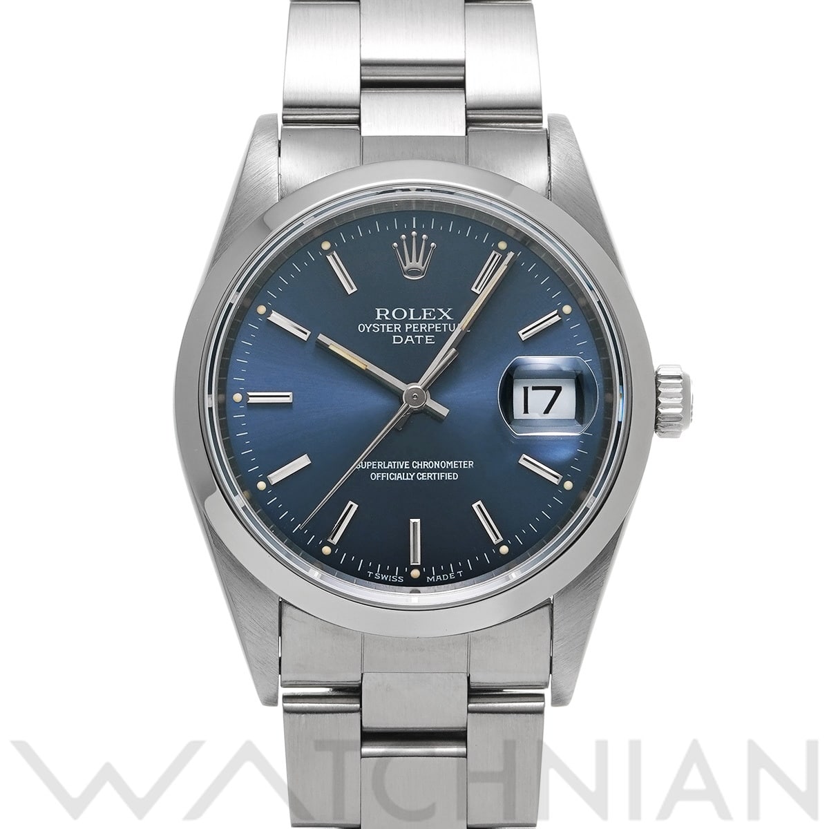 ロレックス オイスターパーペチュアル デイト 15200 ブルー メンズ 時計 【中古】【wristwatch】