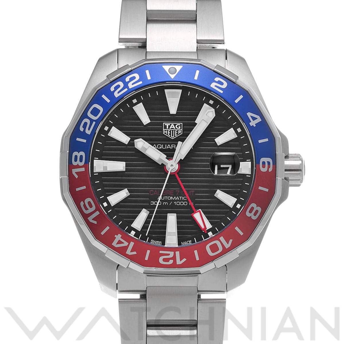 タグ ホイヤー アクアレーサー キャリバー7 GMT WAY201F.BA0927 ブラック メンズ 時計 【中古】【wristwatch】