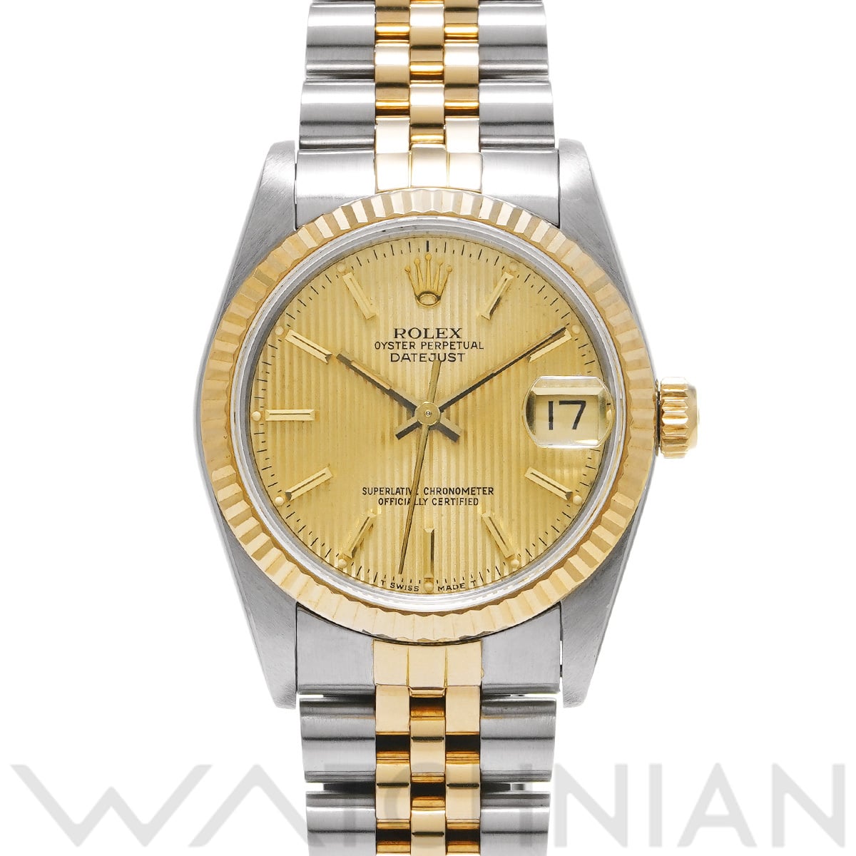 ロレックス デイトジャスト 68273 シャンパンタペストリー ユニセックス 時計 【中古】【wristwatch】