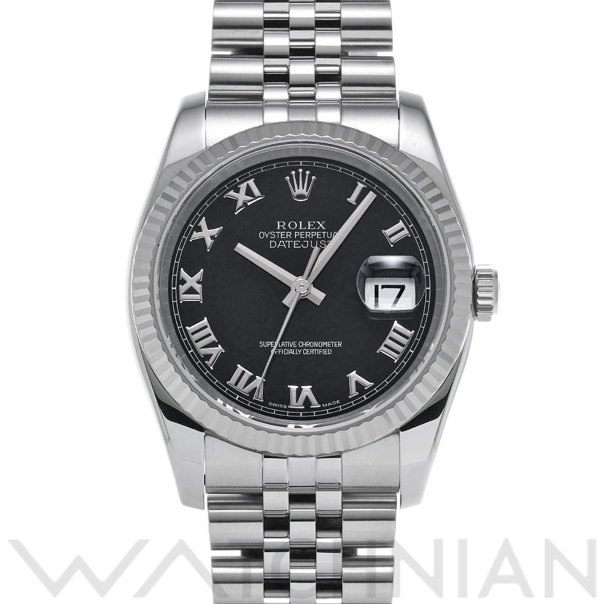 ロレックス デイトジャスト 116234 ブラック メンズ 時計 【中古】【wristwatch】