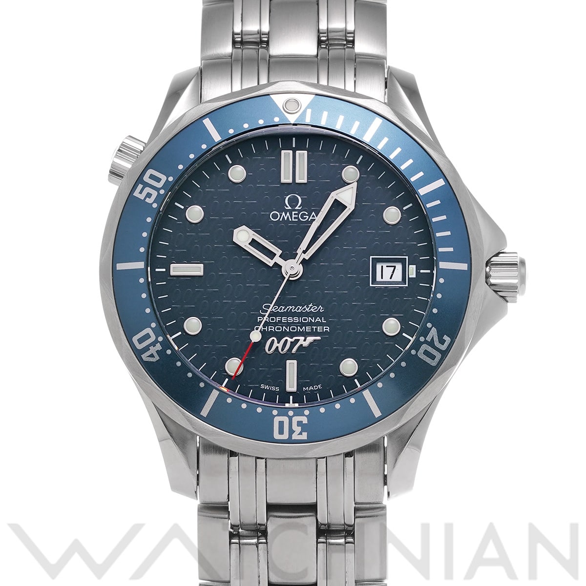 オメガ シーマスター プロフェッショナル 300 ジェームズ・ボンド 007 40th 2537.80 ブルー メンズ 時計 【中古】【wristwatch】