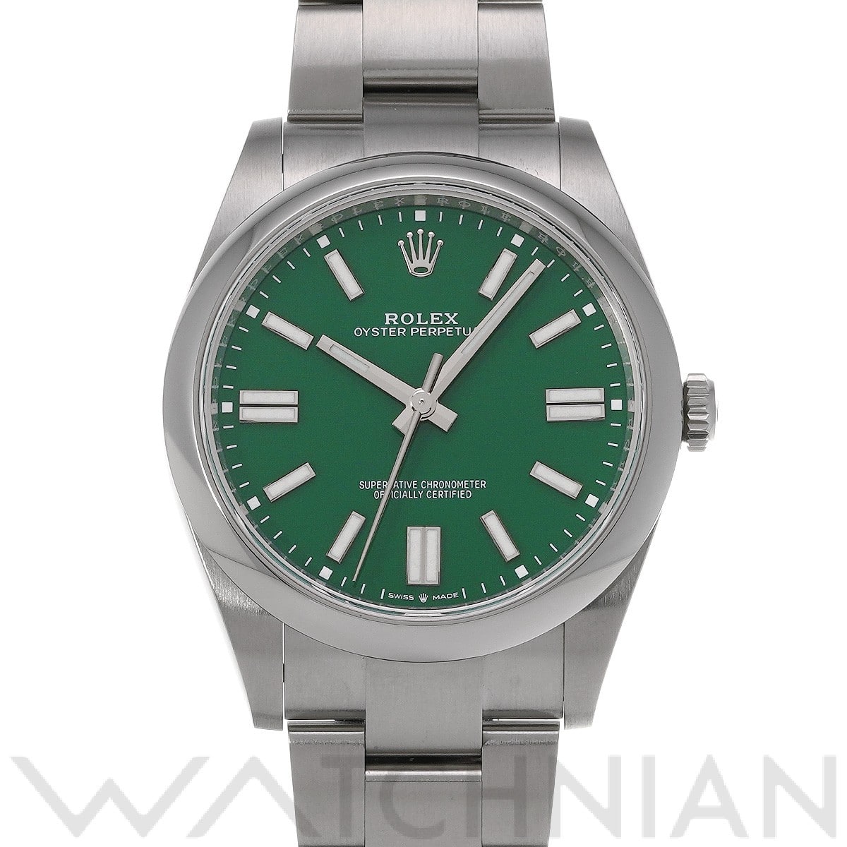 ロレックス オイスターパーペチュアル 41 124300 グリーン メンズ 時計 【中古】【wristwatch】