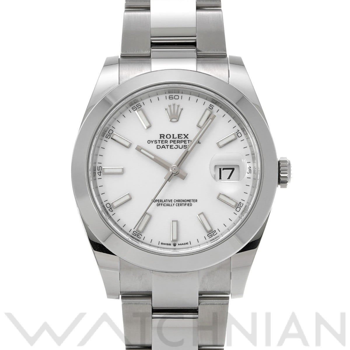 ロレックス デイトジャスト 41 126300 ホワイト メンズ 時計 【中古】【wristwatch】