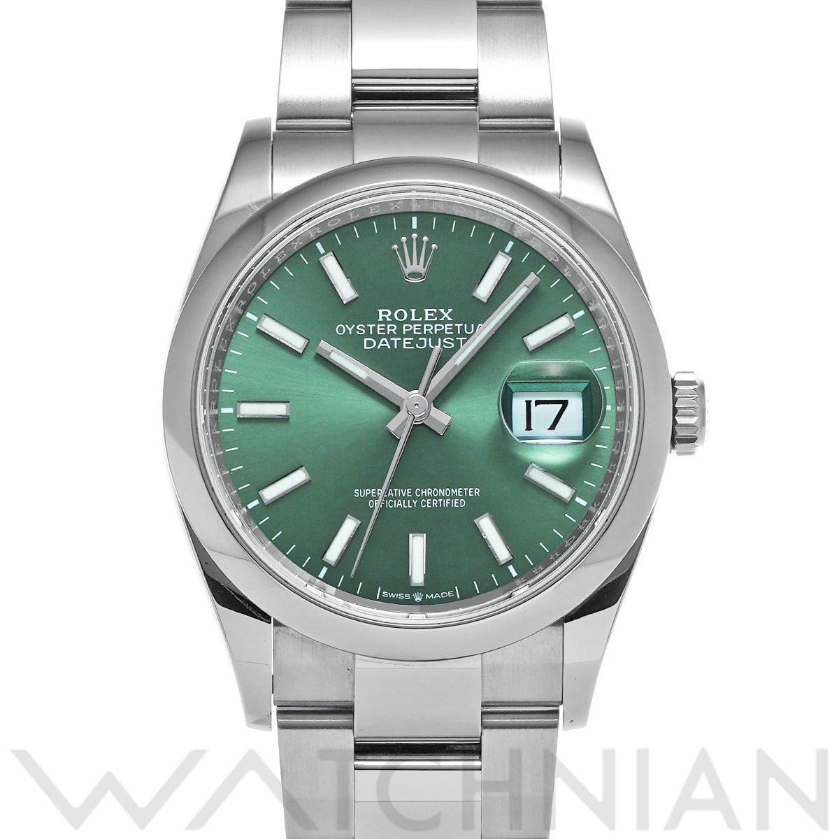 ロレックス デイトジャスト 36 126200 ミントグリーン メンズ 時計 【中古】【wristwatch】