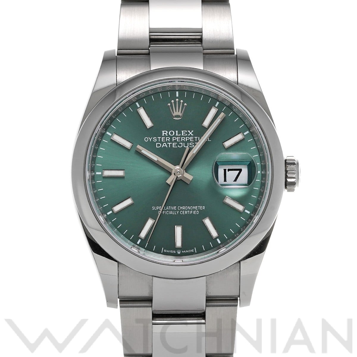 ロレックス デイトジャスト 36 126200 ミントグリーン メンズ 時計 【中古】【wristwatch】