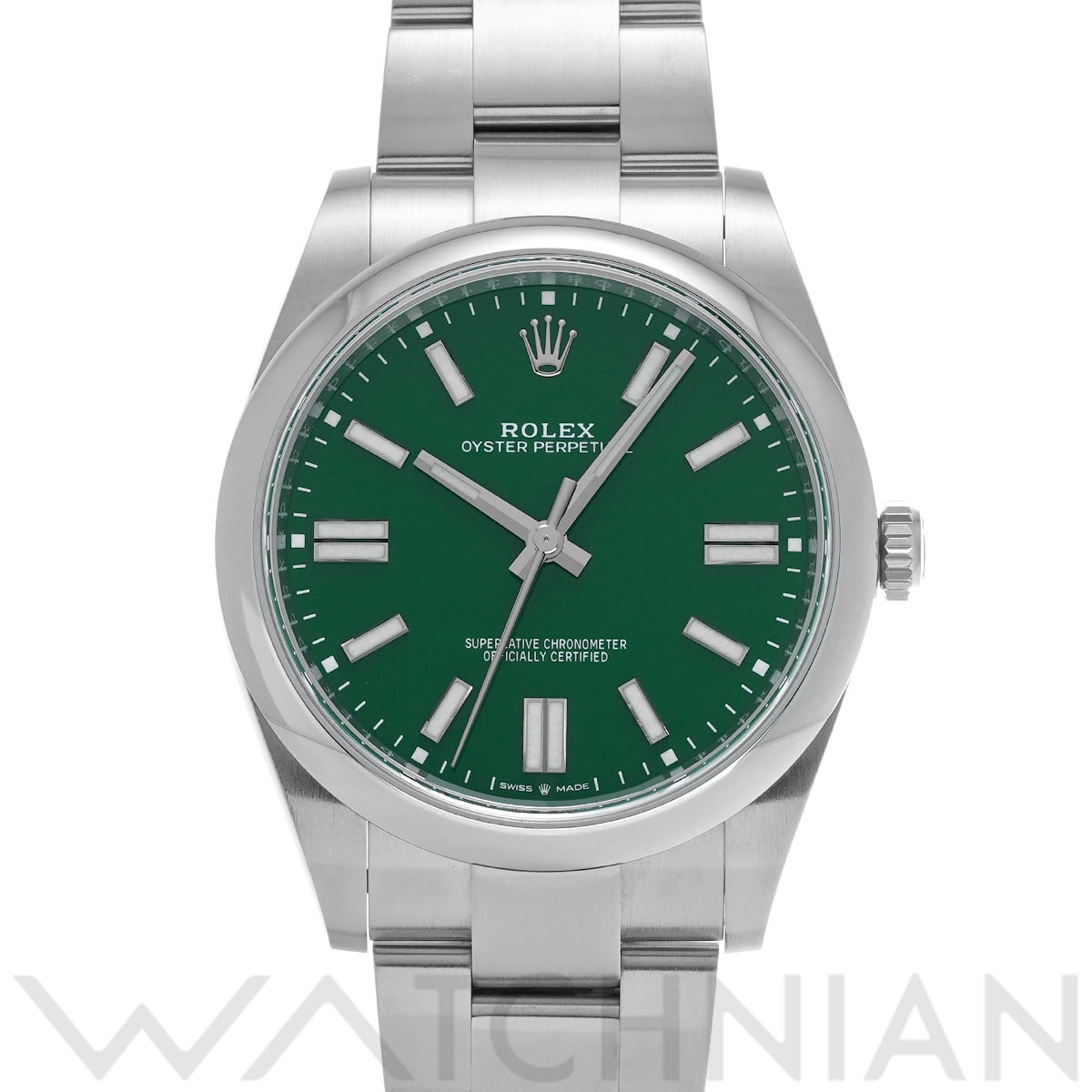 ロレックス オイスターパーペチュアル 41 124300 グリーン メンズ 時計 【中古】【wristwatch】