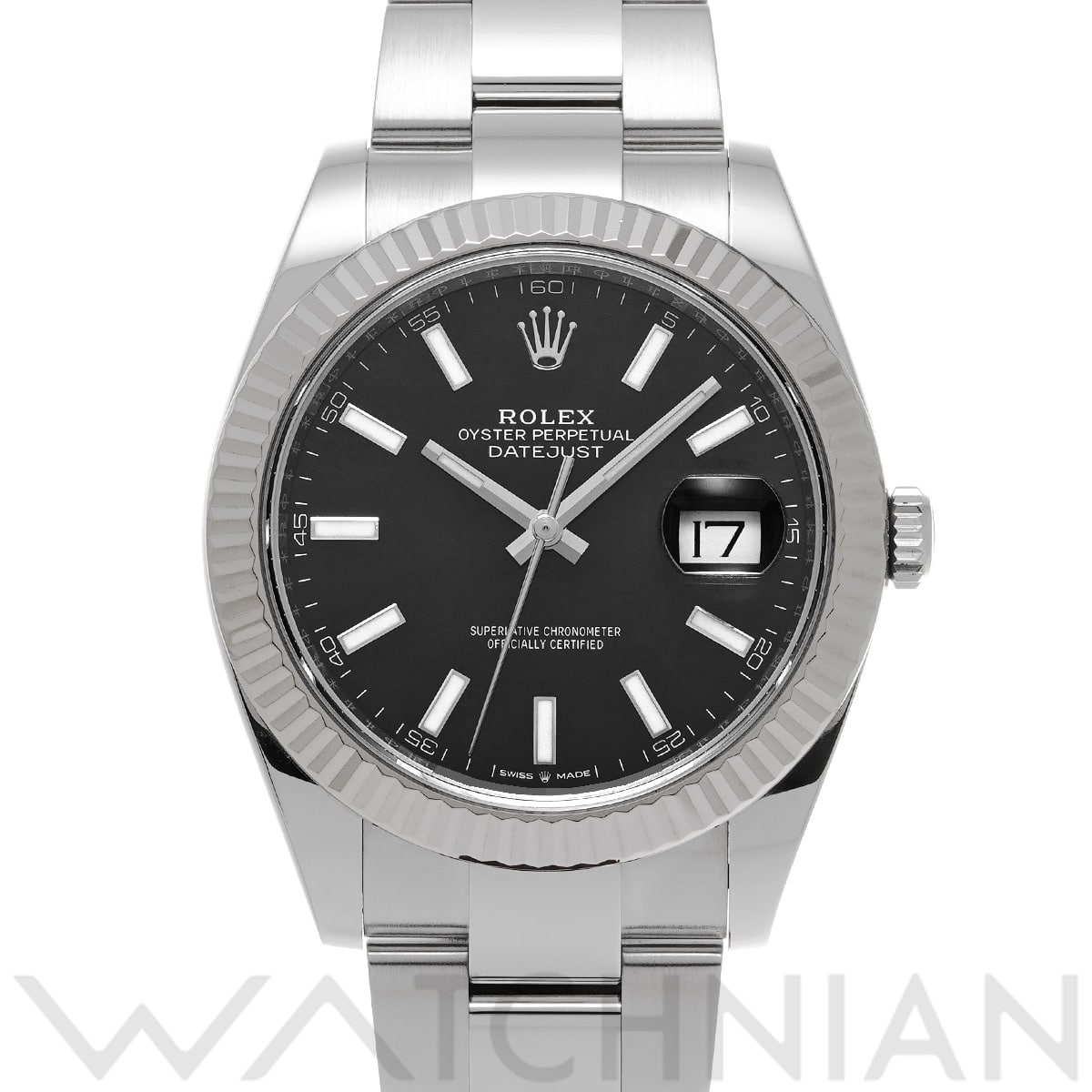 ロレックス デイトジャスト 41 126334 ブライトブラック メンズ 時計 【中古】【wristwatch】