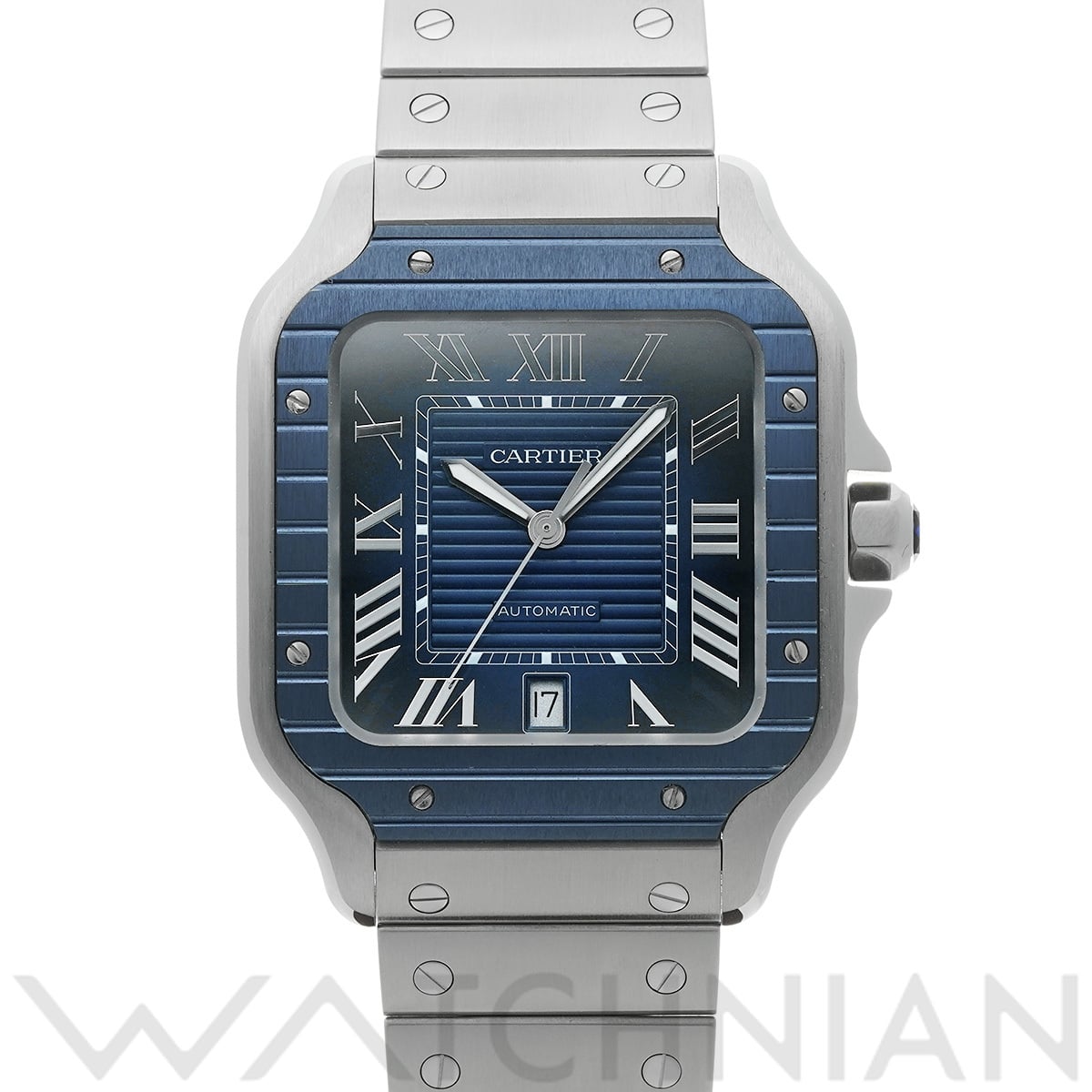 カルティエ サントス ドゥ カルティエ LM WSSA0048 ブルー メンズ 時計 【中古】【wristwatch】
