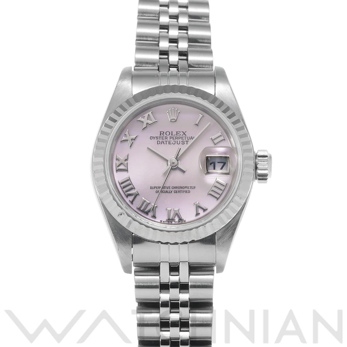 ロレックス デイトジャスト 79174NR ピンクシェル レディース 時計 【中古】【wristwatch】