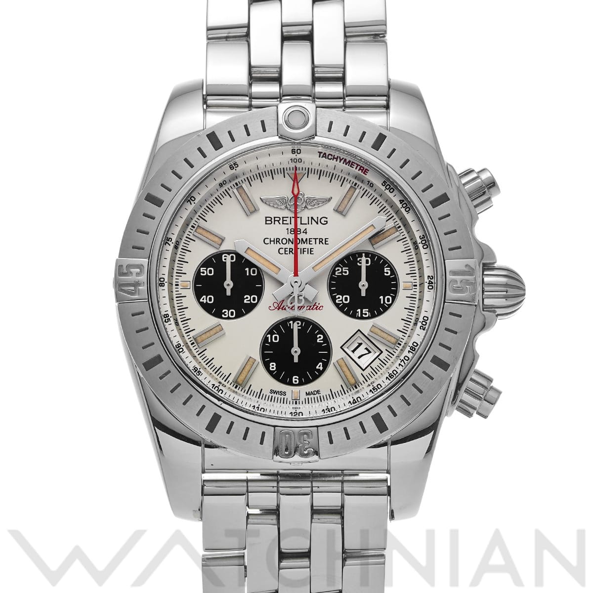 ブライトリング クロノマット 44 エアボーン AB01154G/G786 アイボリー/ブラック メンズ 時計 【中古】【wristwatch】