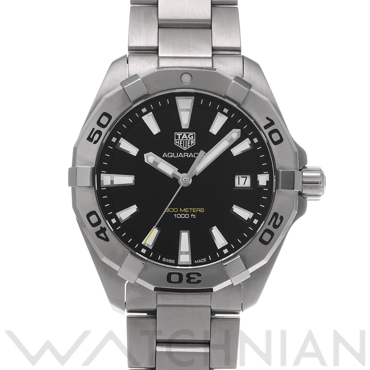 タグ ホイヤー アクアレーサー クォーツ WBD1110.BA0928 ブラック メンズ 時計 【中古】【wristwatch】