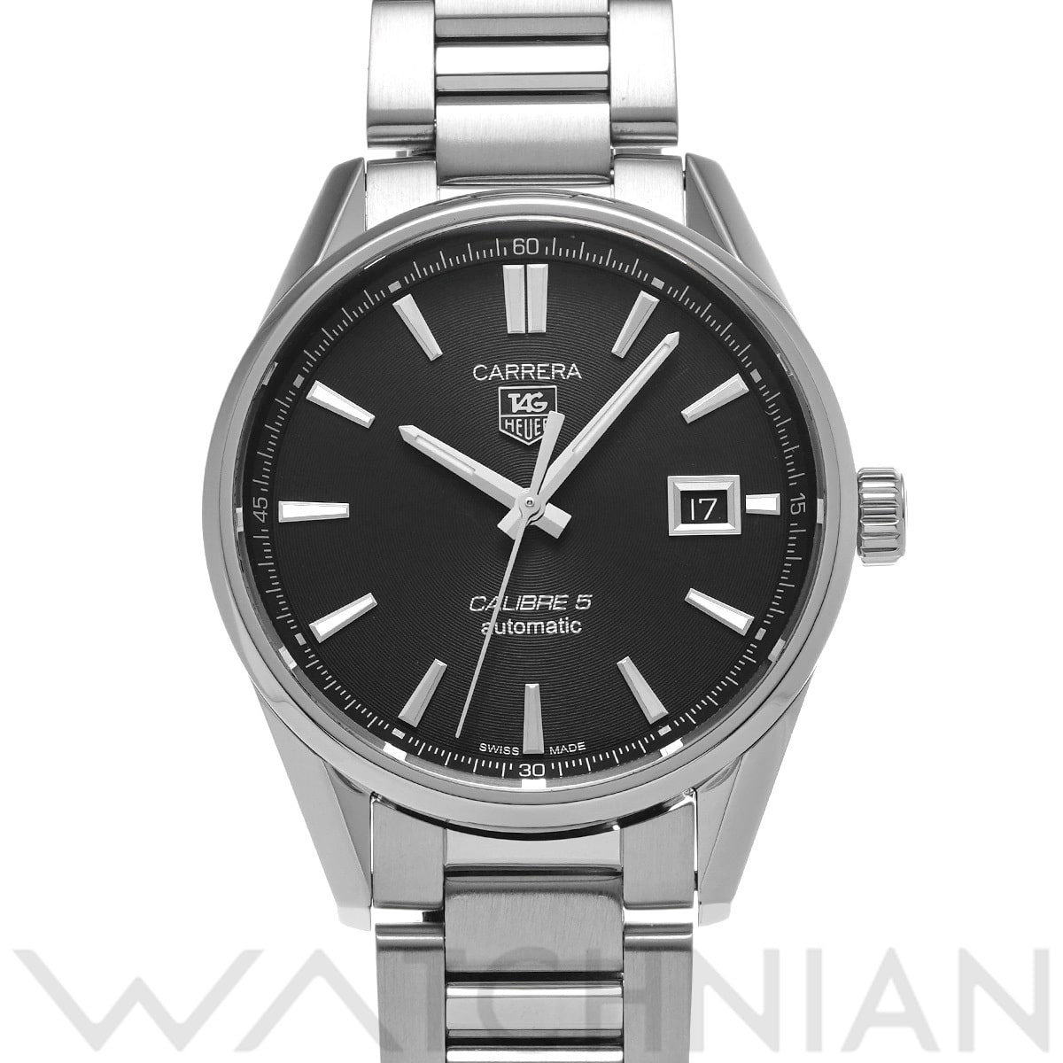 タグ ホイヤー カレラ キャリバー5 WAR211A.BA0782 ブラック メンズ 時計 【中古】【wristwatch】