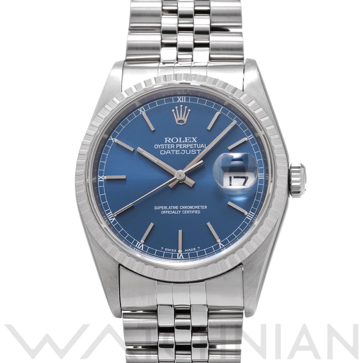 ロレックス デイトジャスト 16220 ブルー メンズ 時計 【中古】【wristwatch】