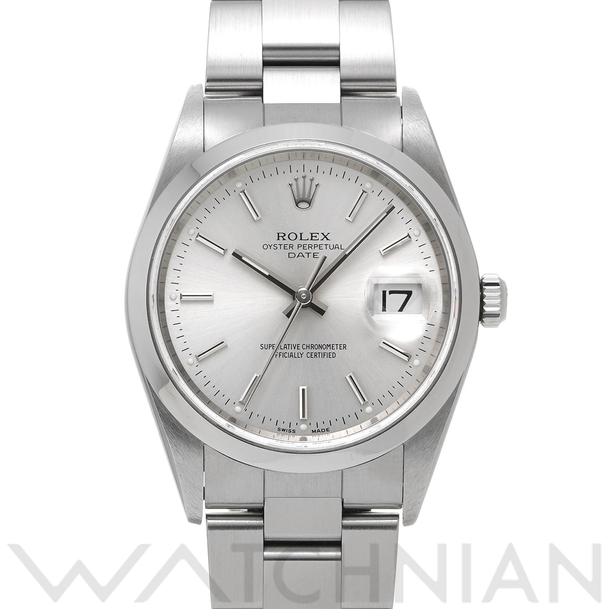 ロレックス オイスターパーペチュアル デイト 15200 シルバー メンズ 時計 【中古】【wristwatch】