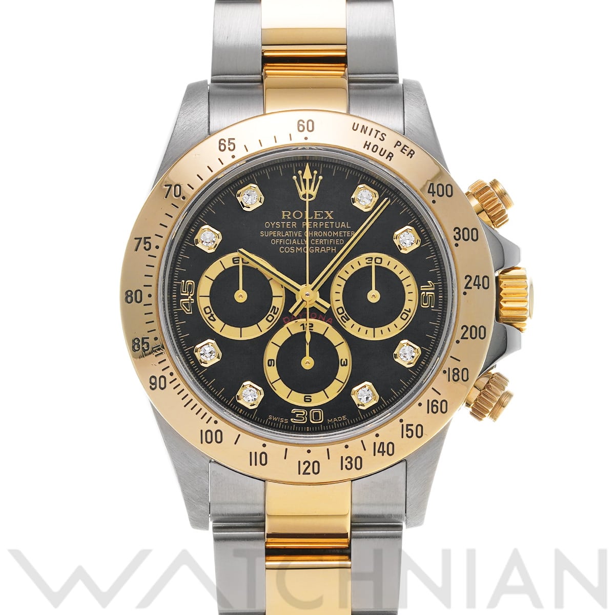 ロレックス コスモグラフ デイトナ 16523G ブラック/ダイヤモンド メンズ 時計 【中古】【wristwatch】