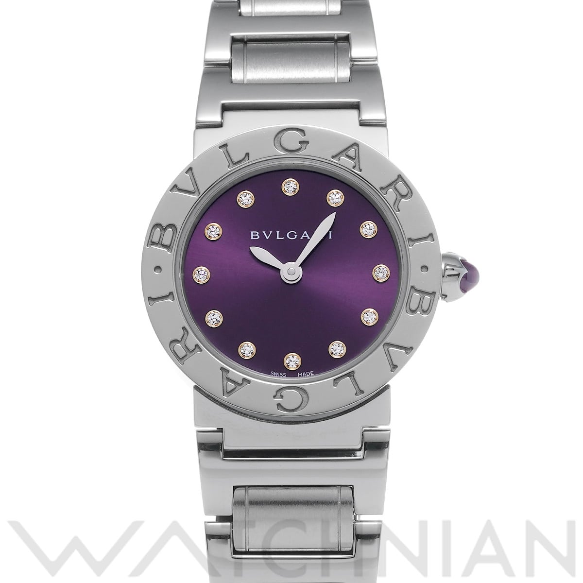 ブルガリ ブルガリブルガリ BBL26S パープル/ダイヤモンド レディース 時計 【中古】【wristwatch】