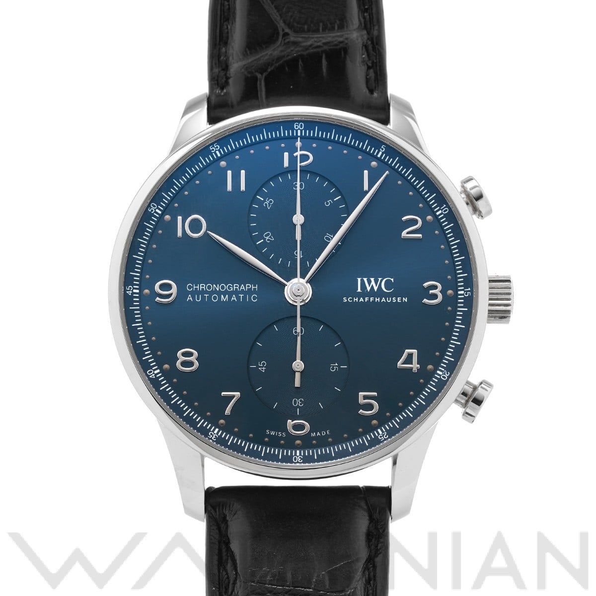 IWC ポルトギーゼ クロノグラフ IW371606 ブルー メンズ 時計 【中古】【wristwatch】