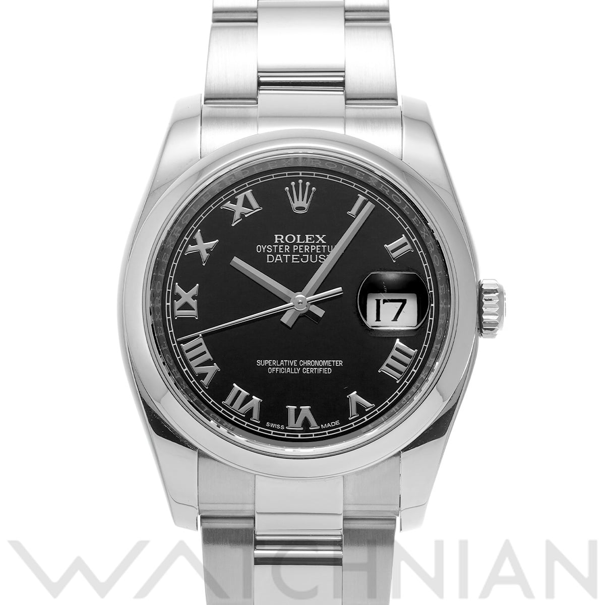 ロレックス デイトジャスト 36 116200 ブラック メンズ 時計 【中古】【wristwatch】