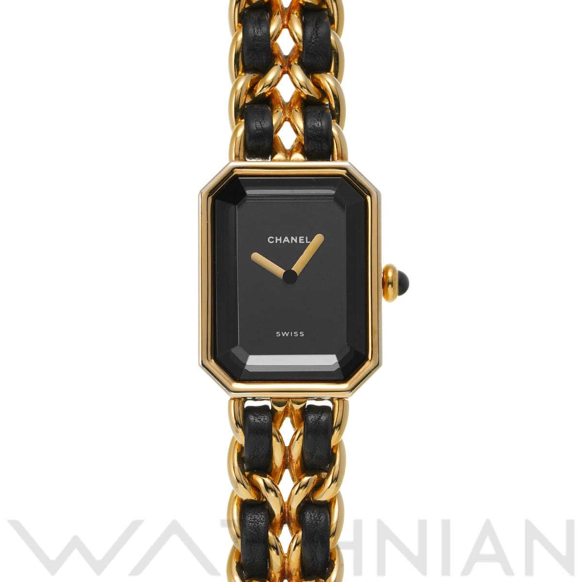シャネル プルミエール M H0001 ブラック レディース 時計 【中古】【wristwatch】