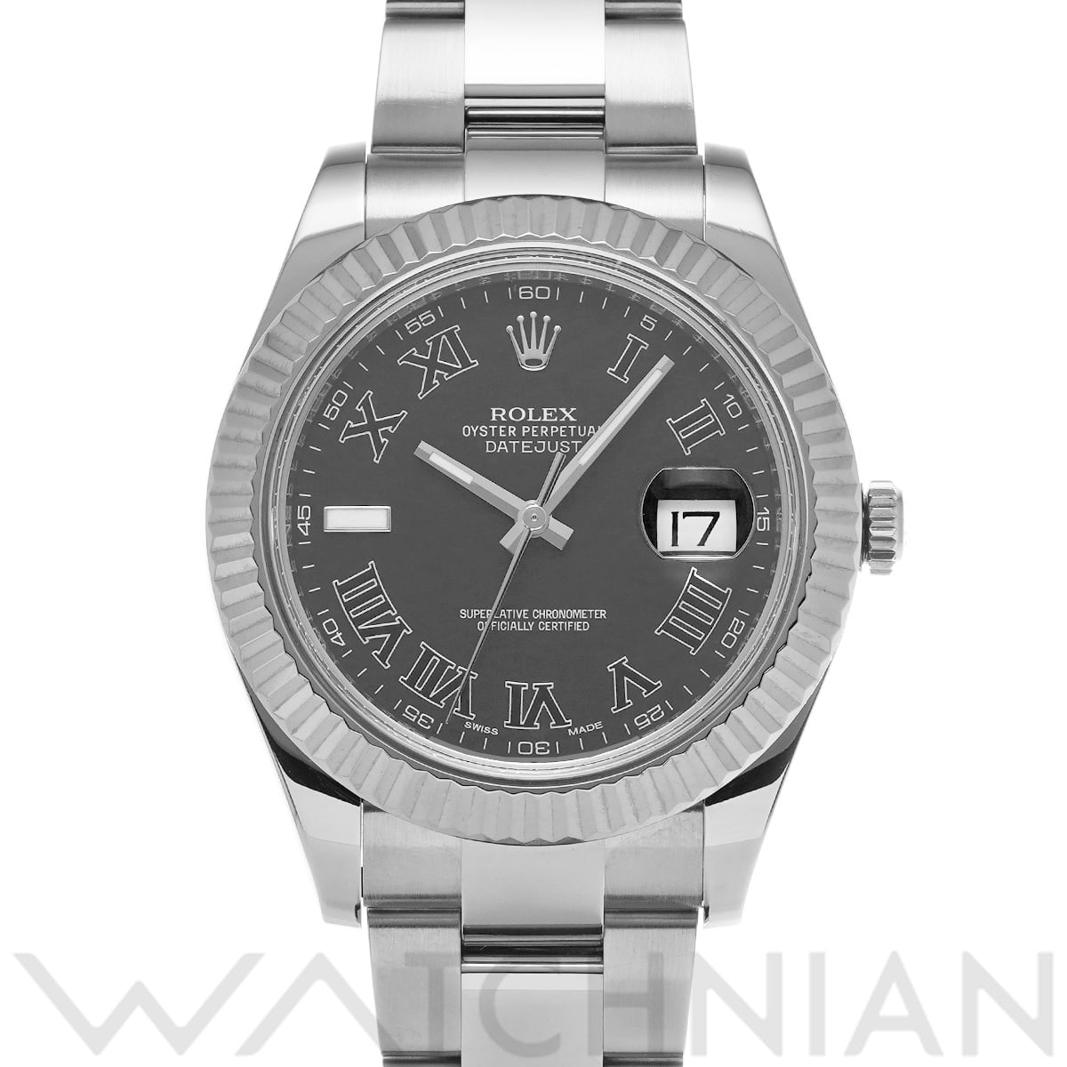 ロレックス デイトジャスト II 116334 グレー メンズ 時計 【中古】【wristwatch】