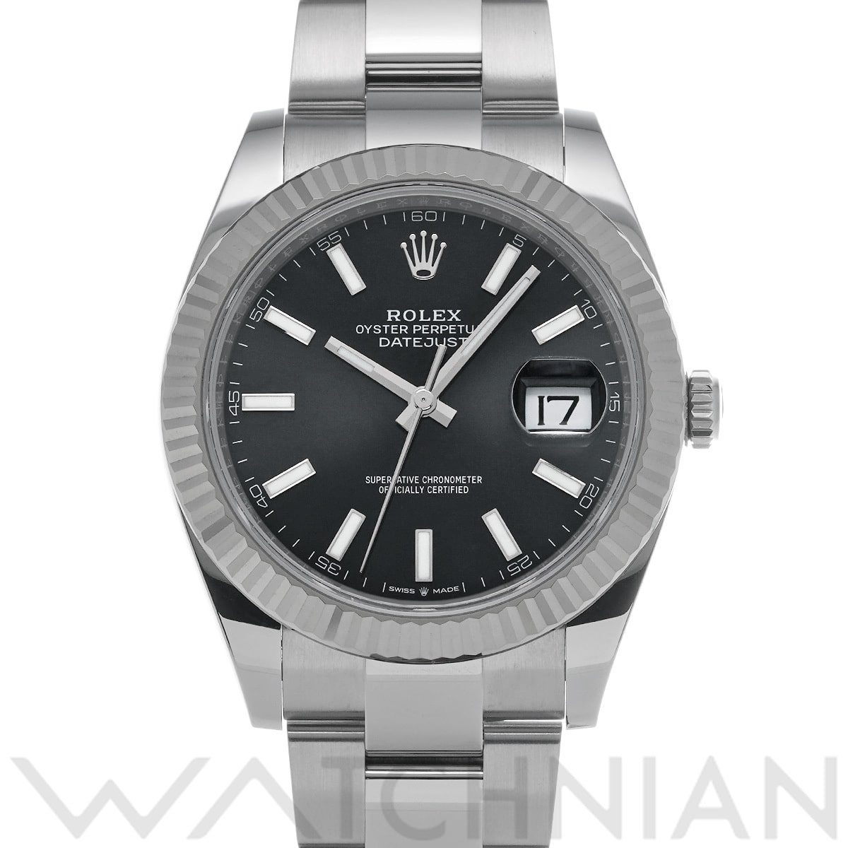 ロレックス デイトジャスト 41 126334 ブライトブラック メンズ 時計 【中古】【wristwatch】