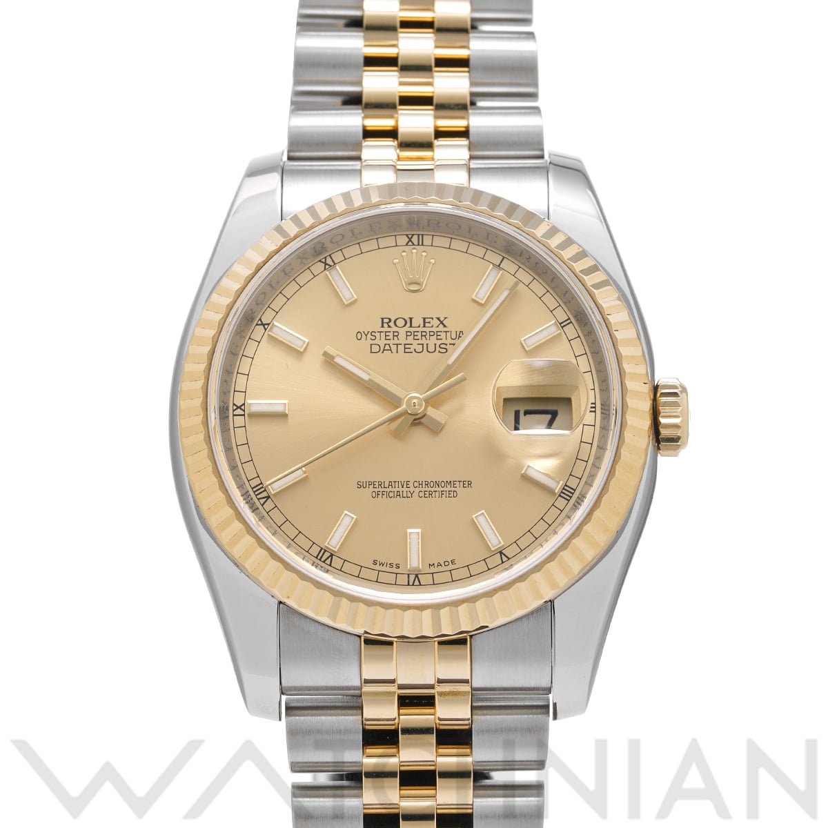 ロレックス デイトジャスト 36 116233 シャンパン メンズ 時計 【中古】【wristwatch】