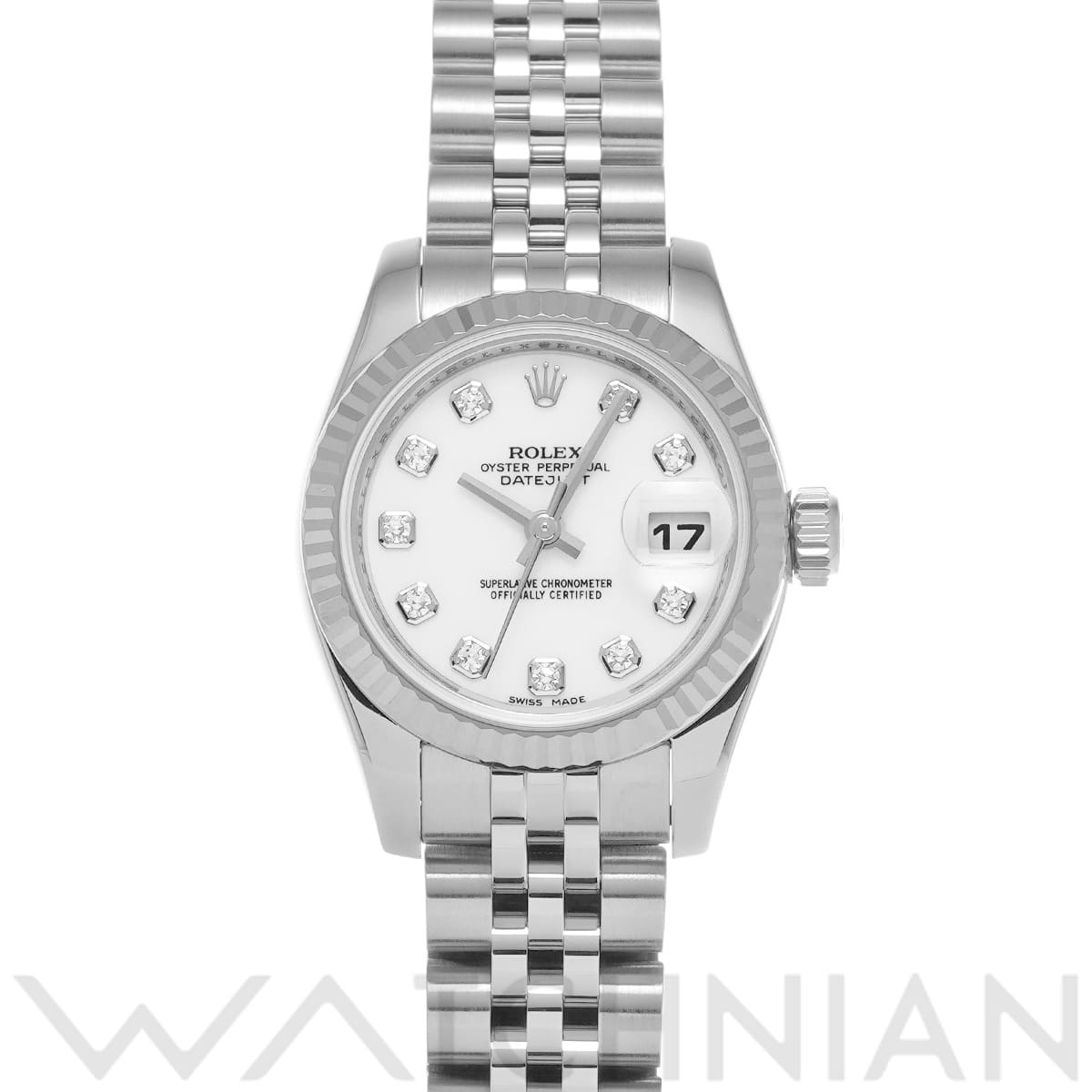 ロレックス レディ デイトジャスト 26 179174G ホワイト/ダイヤモンド レディース 時計 【中古】【wristwatch】