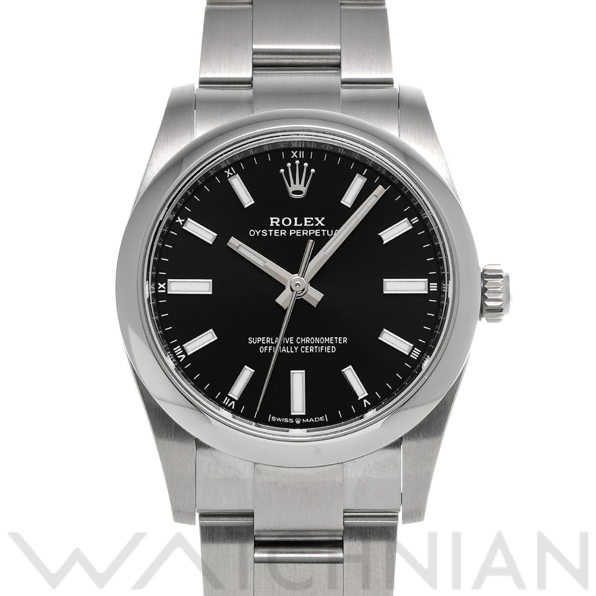 ロレックス オイスターパーペチュアル 34 124200 ブライトブラック ユニセックス 時計 【中古】【wristwatch】