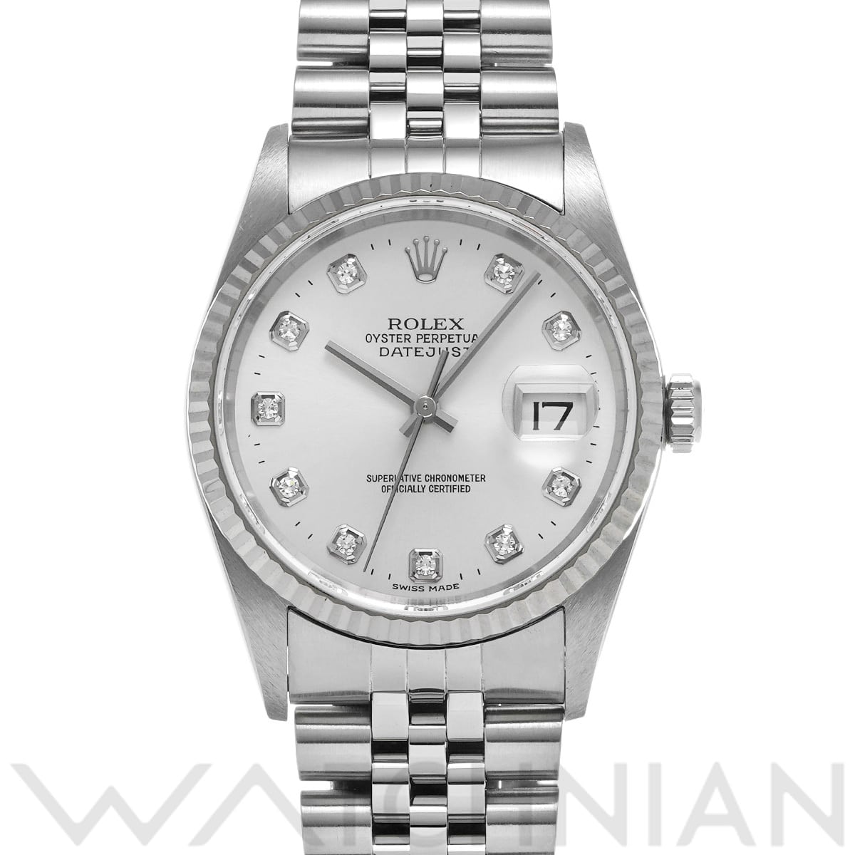 ロレックス デイトジャスト 16234G シルバー/ダイヤモンド メンズ 時計 【中古】【wristwatch】