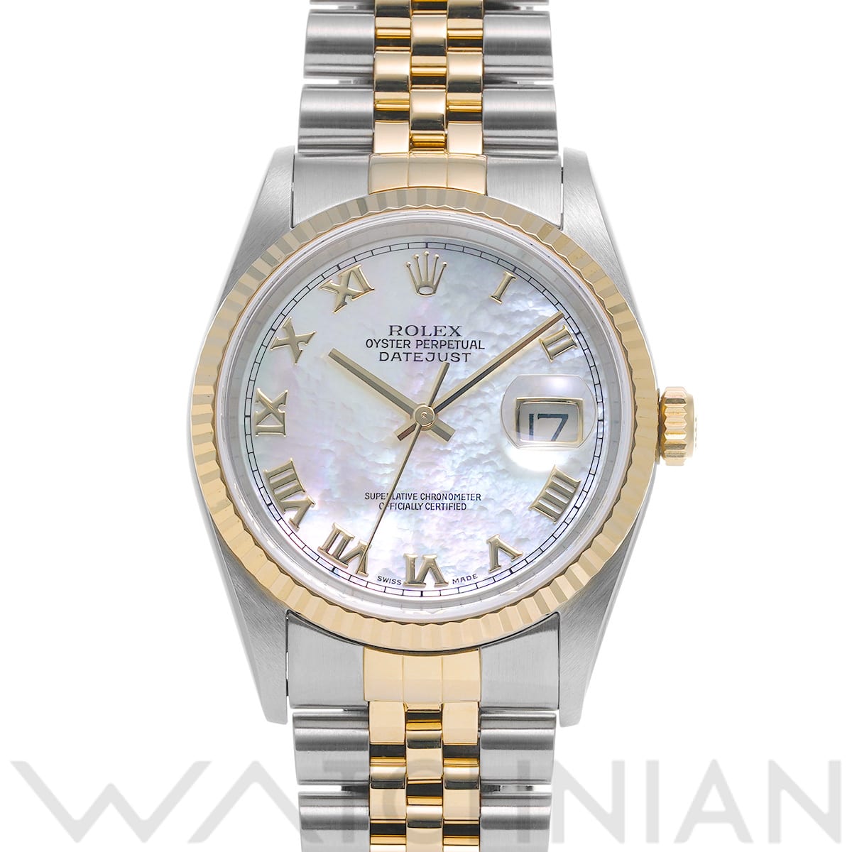 ロレックス デイトジャスト 16233NR ホワイトシェル メンズ 時計 【中古】【wristwatch】