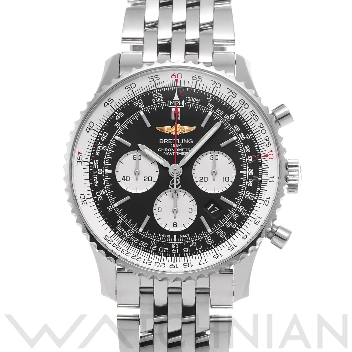 ブライトリング ナビタイマー 01 46 AB012721/BD09 ブラック/シルバー メンズ 時計 【中古】【wristwatch】