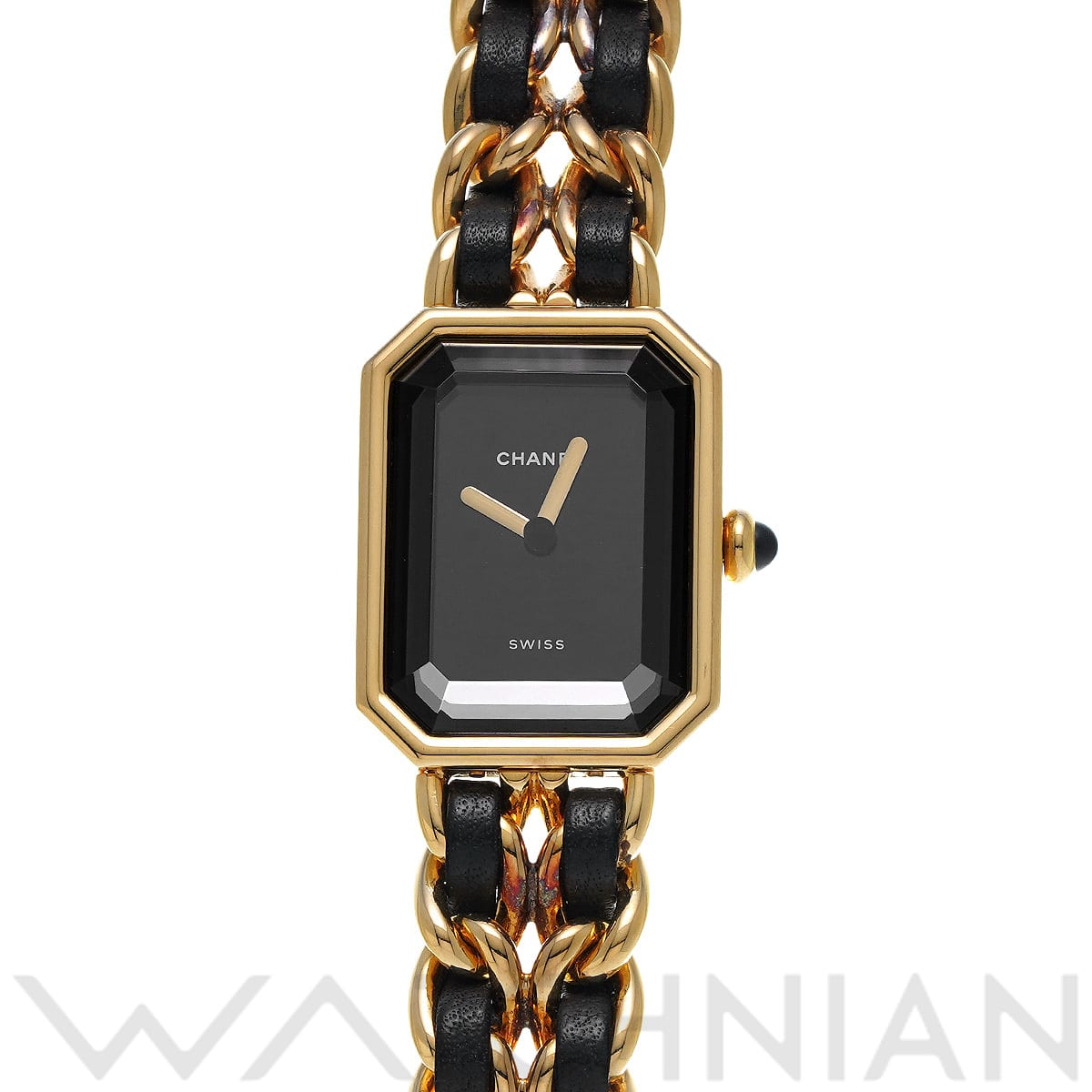 シャネル プルミエール M H0001 ブラック レディース 時計 【中古】【wristwatch】