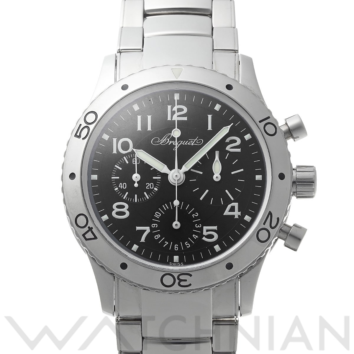 ブレゲ アエロナバル タイプXX 3800ST/92/SW9 ブラック メンズ 時計 【中古】【wristwatch】