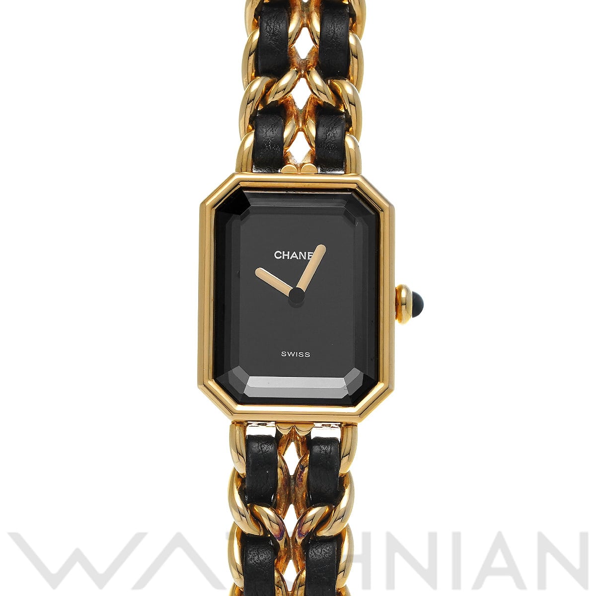 シャネル プルミエール M H0001 ブラック レディース 時計 【中古】【wristwatch】