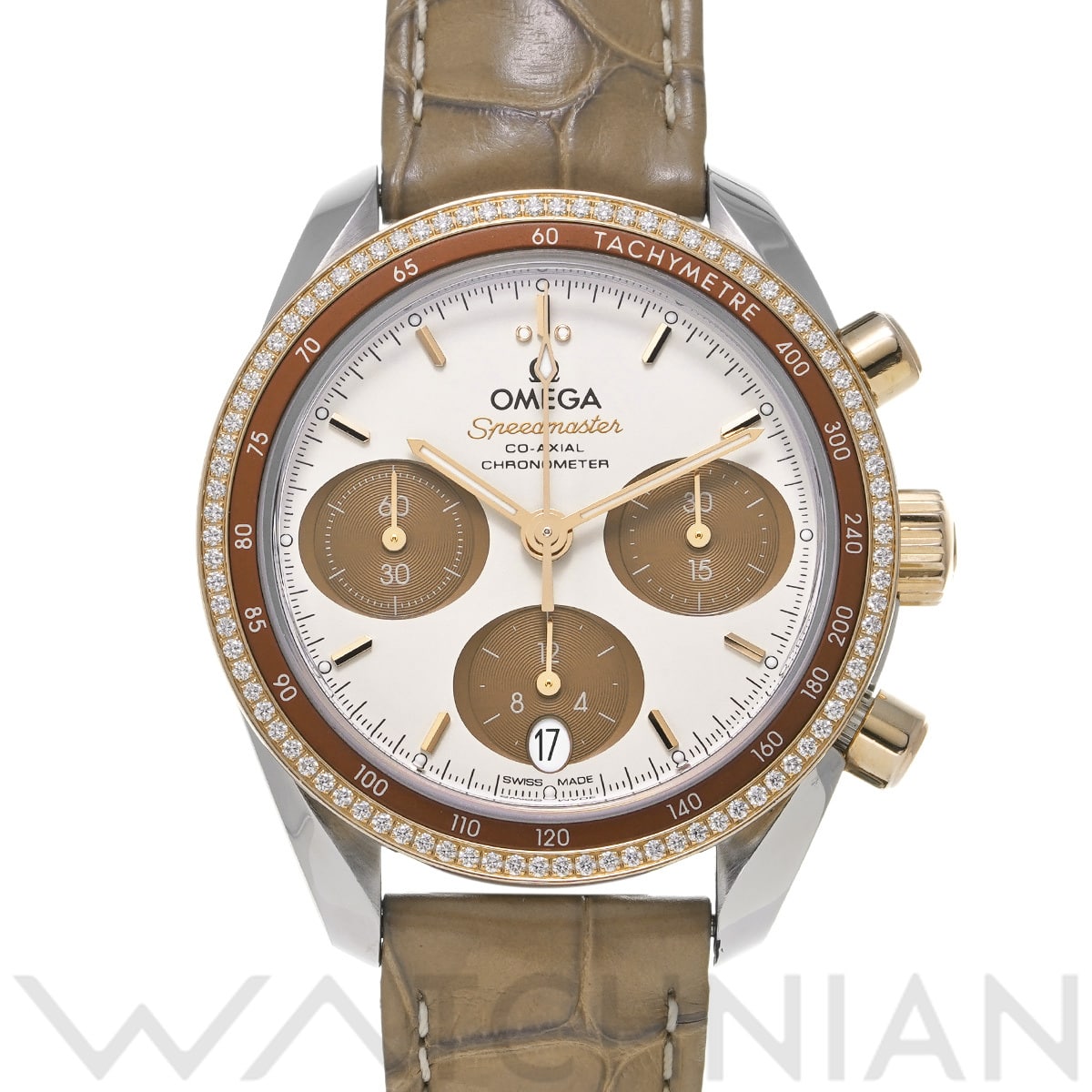 オメガ スピードマスター 38 コーアクシャル 324.28.38.50.02.002 カプチーノ/ブラウン メンズ 時計 【中古】【wristwatch】