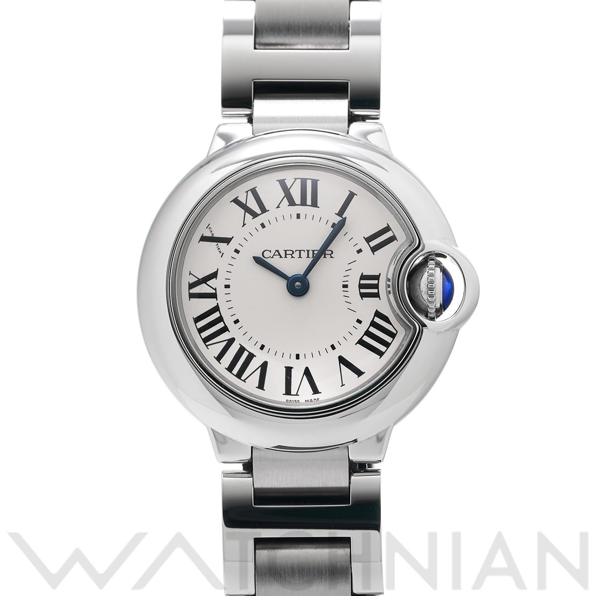 カルティエ バロンブルー ドゥ カルティエ 28mm W69010Z4 シルバー レディース 時計 【中古】【wristwatch】