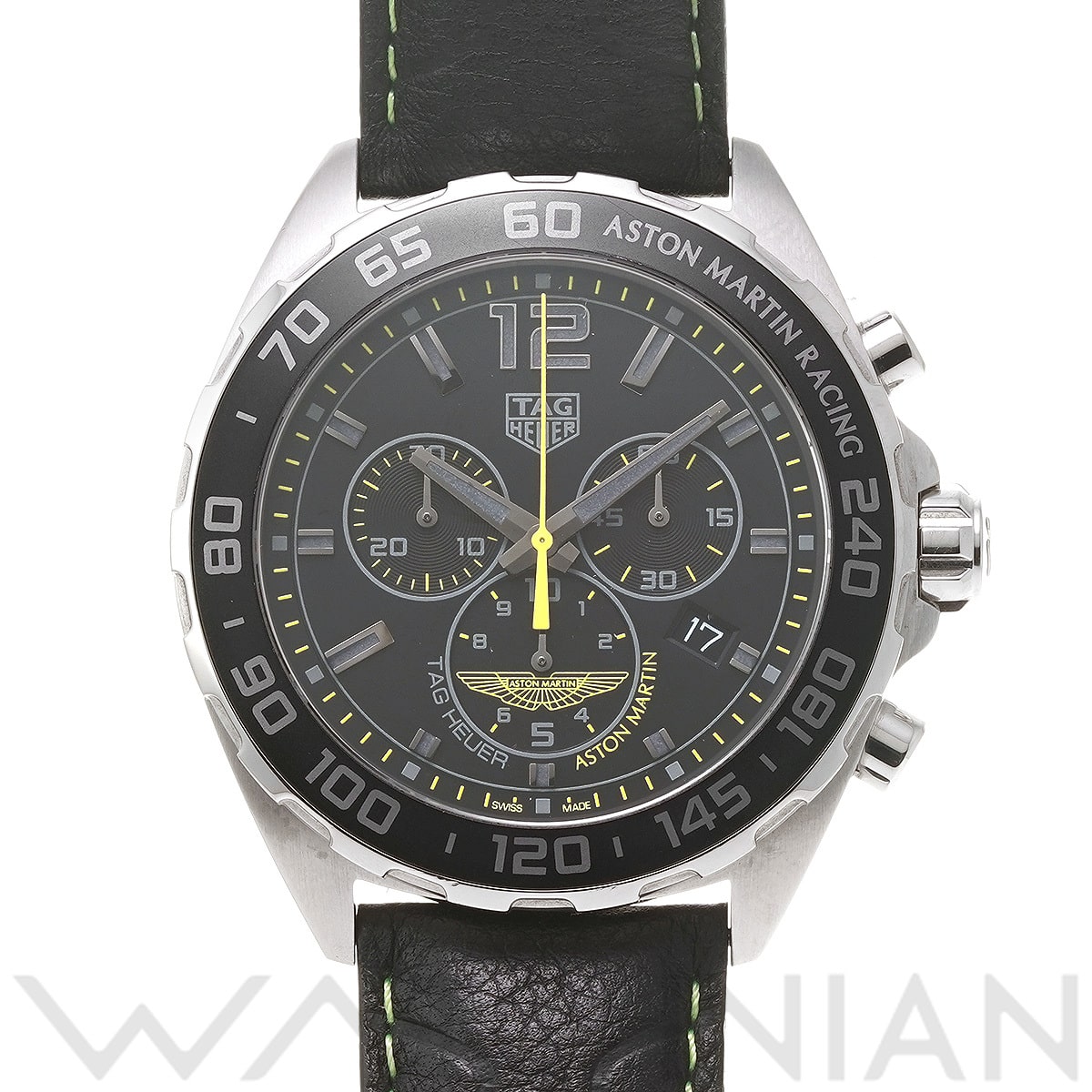 タグ ホイヤー フォーミュラ1 クォーツ クロノグラフ アストンマーティン CAZ101P.FC8245 ブラック メンズ 時計 【中古】【wristwatch】
