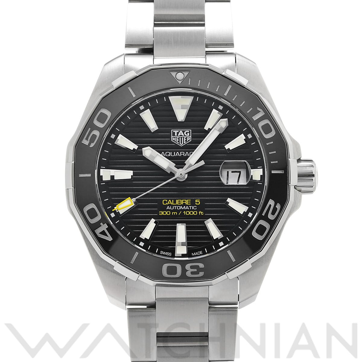 タグ ホイヤー アクアレーサー キャリバー5 WAY201A.BA0927 ブラック メンズ 時計 【中古】【wristwatch】