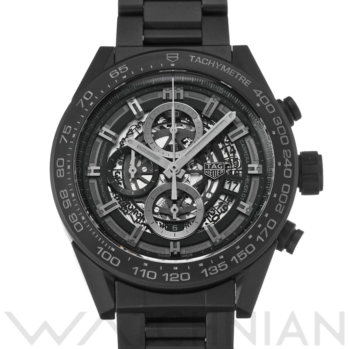 タグ ホイヤー カレラ キャリバーホイヤー01 クロノグラフ CAR2A91.BH0742 ブラック メンズ 時計 【中古】【wristwatch】