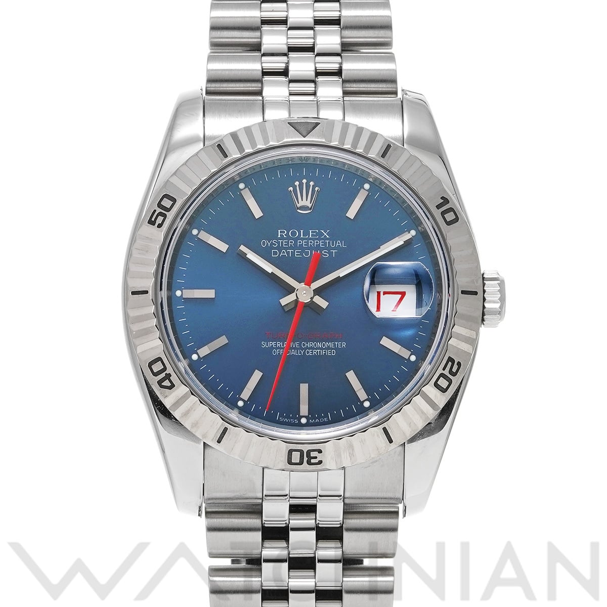 ロレックス デイトジャスト 36 ターノグラフ 116264 ブルー メンズ 時計 【中古】【wristwatch】