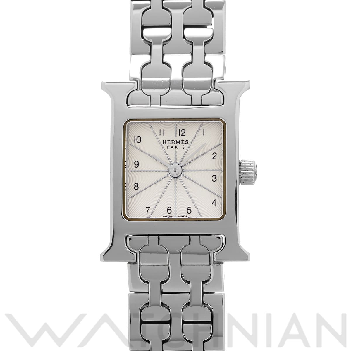 エルメス Hウォッチ ミニ HH1.110.260/4835 シルバー レディース 時計 【中古】【wristwatch】
