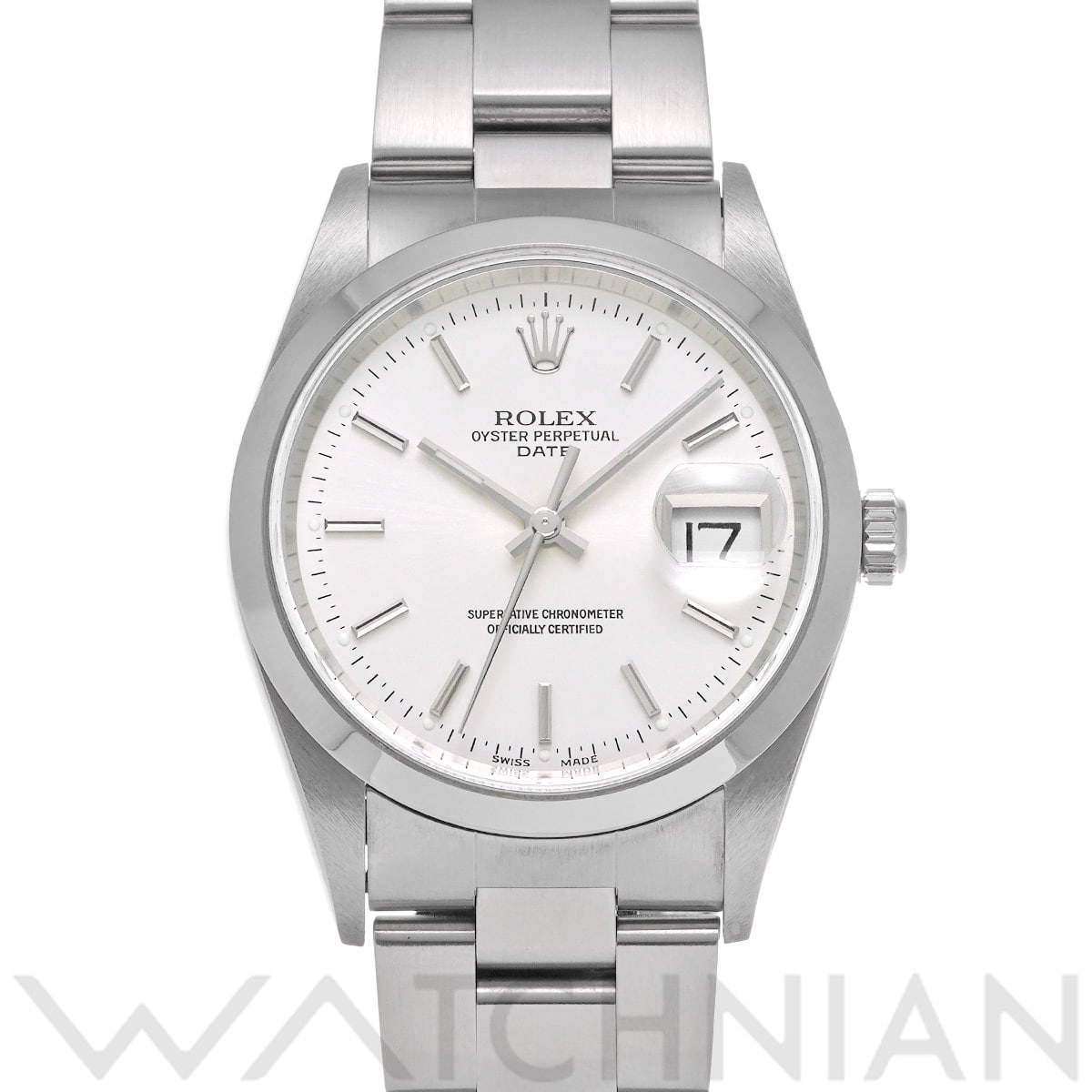 ロレックス オイスターパーペチュアル デイト 15200 シルバー メンズ 時計 【中古】【wristwatch】