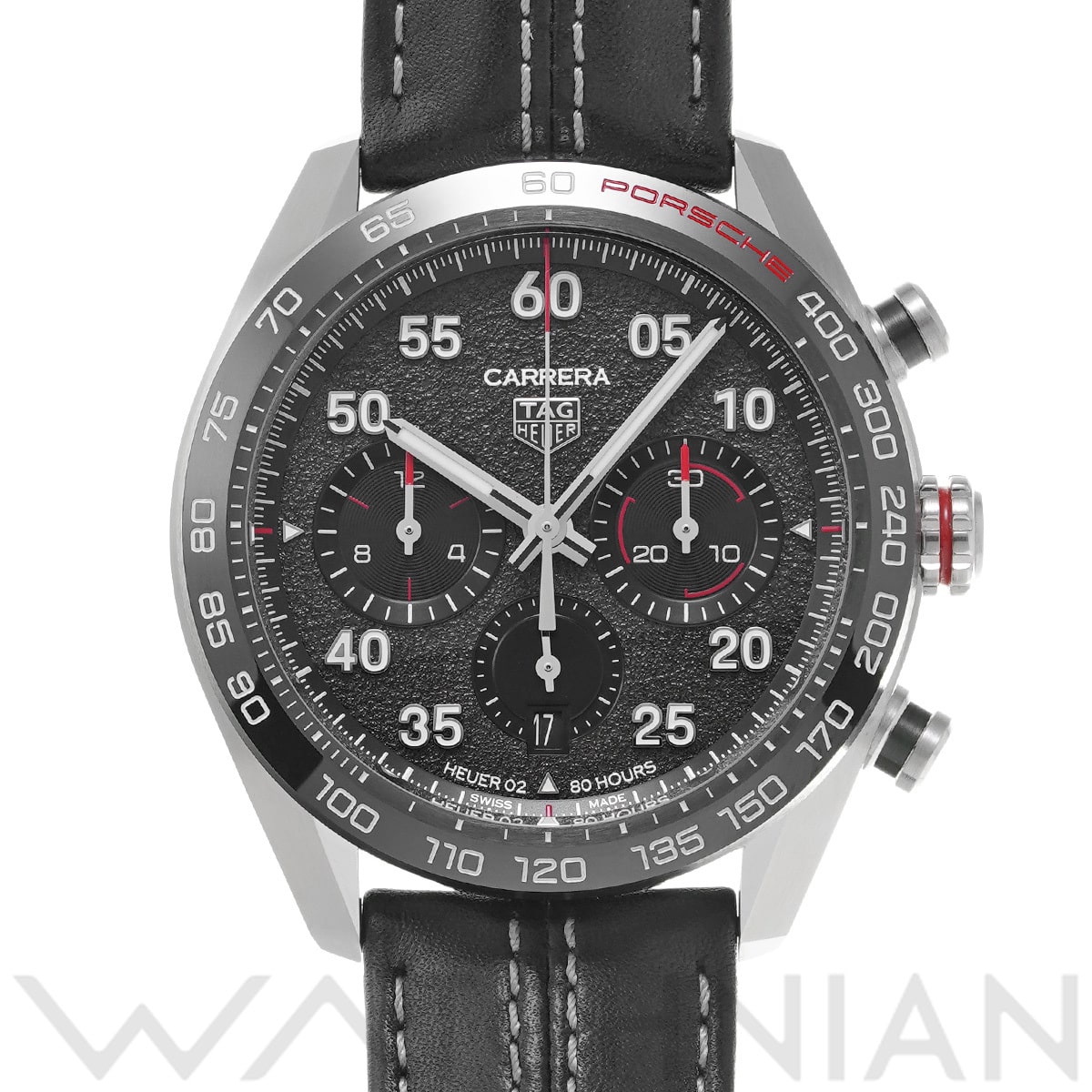 タグ ホイヤー カレラ キャリバー ホイヤー02 クロノグラフ ポルシェ CBN2A1F.FC6492 グレー/ブラック メンズ 時計 【中古】【wristwatch】