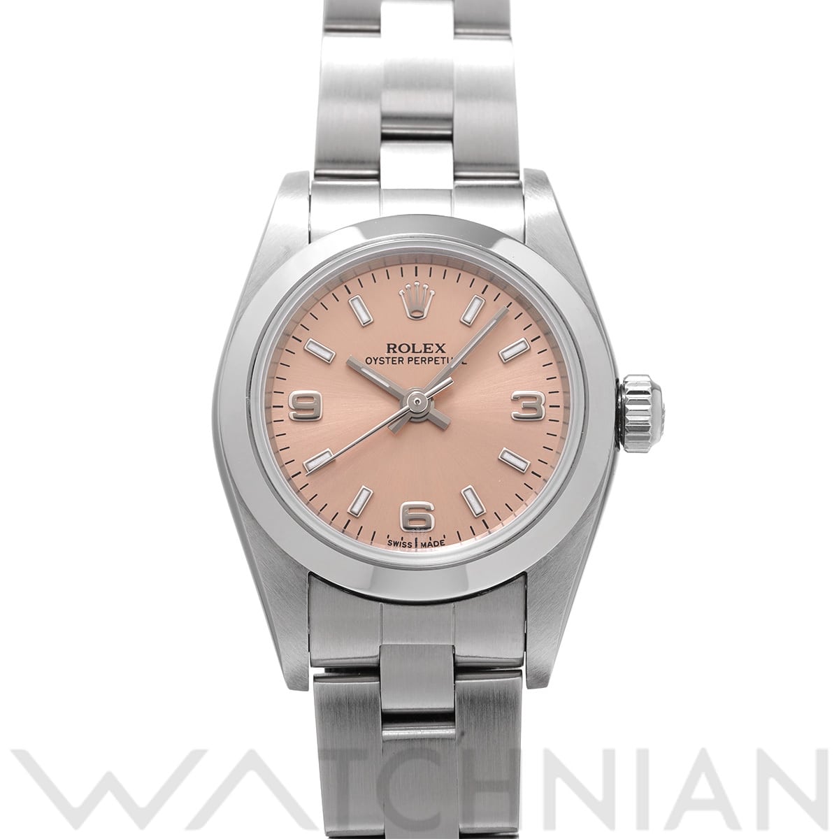 ロレックス オイスターパーペチュアル 76080 ピンク レディース 時計 【中古】【wristwatch】