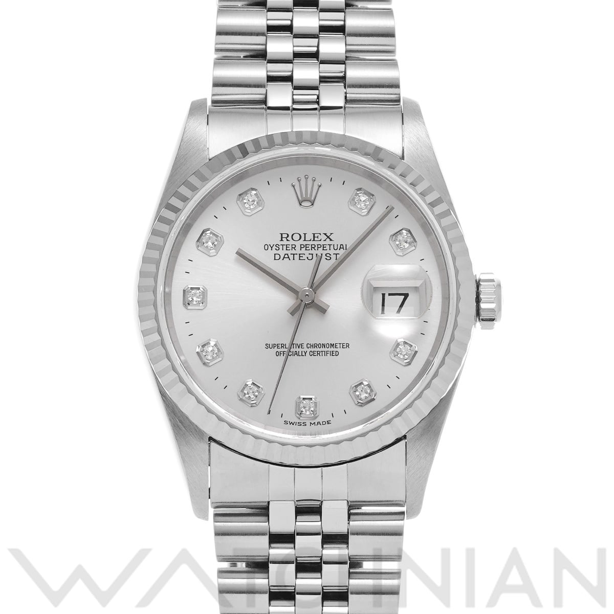 ロレックス デイトジャスト 16234G シルバー/ダイヤモンド メンズ 時計 【中古】【wristwatch】