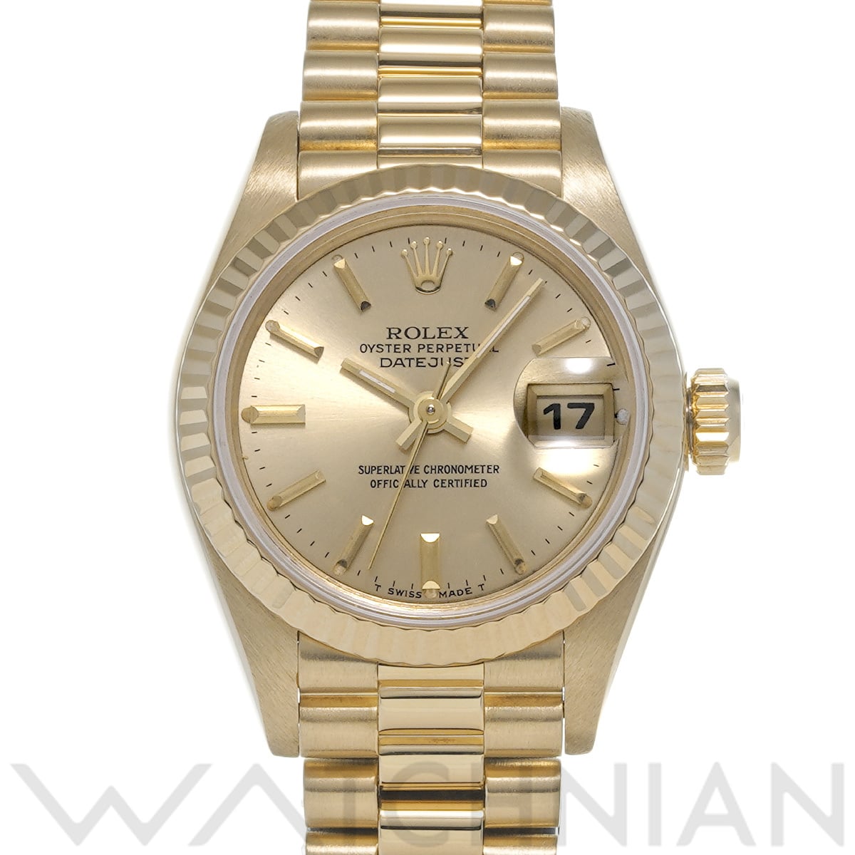 ロレックス デイトジャスト 69178 シャンパン レディース 時計 【中古】【wristwatch】